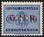 1943-44  - G.N.R.  Segnatasse - Francobolli del 1934   -   sovrastampati G.N.R. 