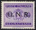 1943-44  - G.N.R.  Segnatasse - Francobolli del 1934   -   sovrastampati G.N.R. 