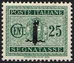 1944 - Segnatasse R.S.I. - Francobolli del 1934   -   sovrastampati  con fascio