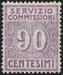 1913 - SERVIZIO COMMISSIONI - Regno - cifra al centro
