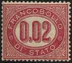 1875 - SERVIZIO DI STATO - Regno - Francobolli di servizio - Leggenda «Francobolli di Stato»