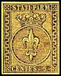 1852 - Giglio borbonico in un cerchio sormontato dalla corona ducale