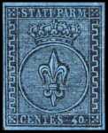 1852 - Giglio borbonico in un cerchio sormontato dalla corona ducale