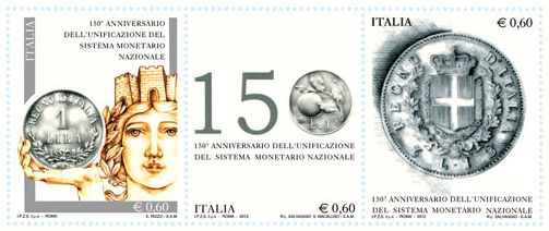 Lira Italiana - 150° anniversario dell’unificazione del sistema monetario nazionale