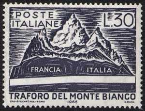 Inaugurazione del traforo del Monte Bianco - L. 30