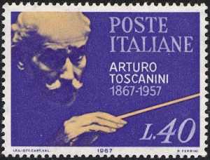 Centenario della nascita di Arturo Toscanini - ritratto del musicista