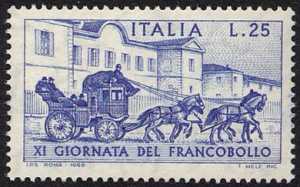 XI Giornata del Francobollo - Diligenza postale del 1903