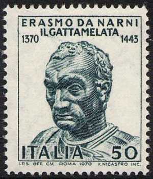 6° Centenario della nascita di Erasmo da Narni detto 'il Gattamelata' - scultura del Donatello