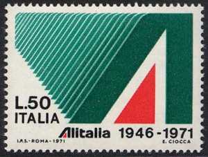 25° Anniversario dell'Alitalia - L. 50