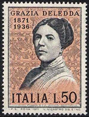 Centenario della nascita di Grazia Deledda - ritratto della scrittrice