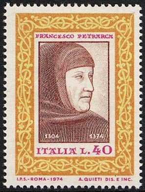 Centenario della morte di Francesco Petrarca - affresco dell' Altichiero - Padova, Basilica del Santo