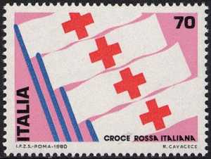 1ª Mostra internazionale del francobollo della Croce Rossa - L. 70