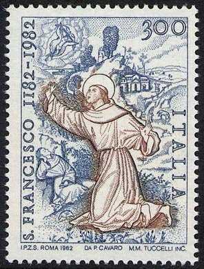 8° Centenario della nascita di S. Francesco di Assisi - affresco XVI sec. - Oristano