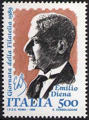 Giornata della Filatelia - Omaggio a Emilio Diena - ritratto del perito filatelico