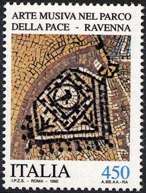 Patrimonio artistico e culturale italiano - Arte musiva del Parco della Pace ( Ravenna)  - antico mosaico bizantino