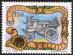 I Tasso e la storia postale - diligenza postale
