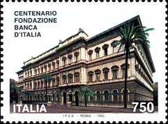 Centenario della fondazione della Banca d'Italia- Sede centrale