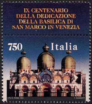 Patrimonio artistico e culturale italiano - 9° centenario della dedicazione della Basilica di San Marco, Venezia