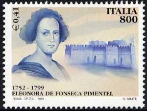 Centenario della morte di Eleonora de Fonseca Pimentel - scrittrice e patriota - ritratto e Castel S. Elmo