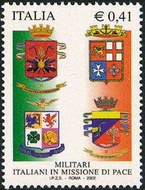 Omaggio ai militari italiani in missione di pace - stemmi delle Forze Armate