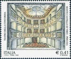 Patrimonio artistico e culturale italiano - Teatro della Concordia, Monte Castello di Vibio - interno del Teatro