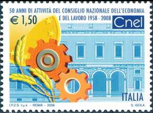 «Le Istituzioni» - 24ª serie - 50 anni di attività del Consiglio Nazionale dell'Economia e del Lavoro ( CNEL ) - villa Lubin, sede del Cnel a Roma