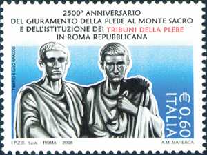 2500° Anniversario dell’istituzione del Tribuno della plebe nella Roma repubblicana - I Gracchi, scultura di E.Guillaume