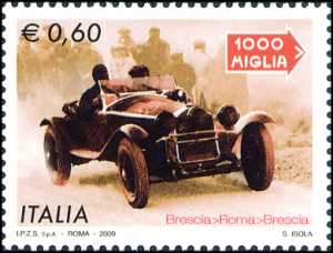 Mille Miglia - Vettura Alfa Romeo durante la Mille miglia del 1931