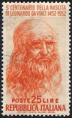 5° Centenario della nascita di Leonardo da Vinci - autoritratto