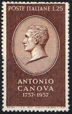 Bicentenario della nascita di Antonio Canova - effige dello scultore