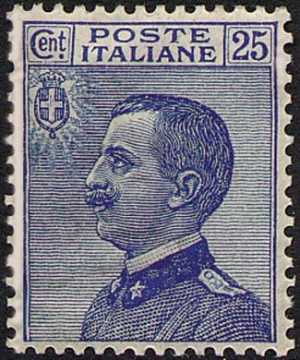 1908 - Effige di Vittorio Emanuele III - volta a sinistra - tipo detto «Michetti»  