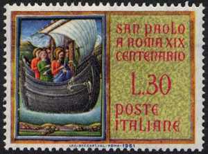 19° Centenario dell'arrivo di San Paolo a Roma - miniatura della Bibbia