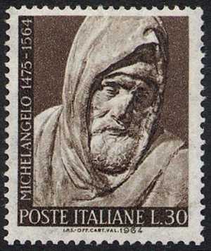 4° Centenario della morte di Michelangelo Buonarroti - autoritratto