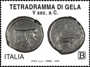 Patrimonio artistico e culturale  italiano : Tetradramma di Gela