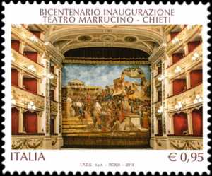 Patrimonio artistico e culturale italiano :  Teatro Marrucino di Chieti - Bicentenario della inaugurazione