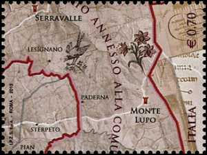 550° Anniversario della determinazione dei confini tra Repubblica di San Marino ed Italia  -  emissione congiunta con San Marino