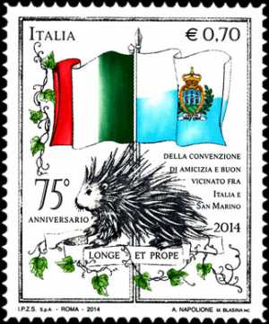 75° Anniversario della convenzione internazionale tra l'Italia e la Repubblica di San Marino