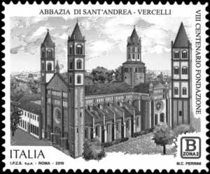 Patrimonio artistico e culturale  italiano : Abbazia di Sant'Andrea di Vercelli - VIII° Centenario della fondazione