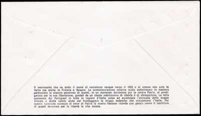 1975 - Trentennale della Resistenza - busta 1° giorno FDC Siligato