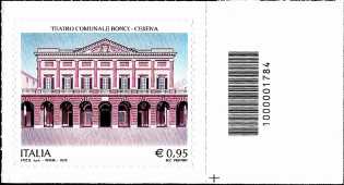 Teatro Comunale «Bonci» - Cesena - francobollo con codice a barre n° 1784