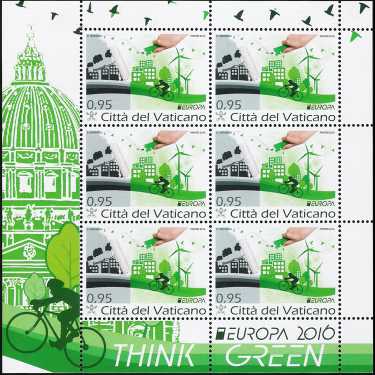 Vaticano 2016 - Europa - Think Green - minifoglio