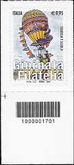 Giornata della filatelia - Filatelia nelle scuole - francobollo con codice a barre n° 1701 