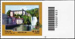 Turistica  44ª serie - Isola del Liri  (FR) - francobollo con codice a barre n° 1823