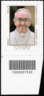 Insediamento Papa Francesco - codice a barre n° 1550