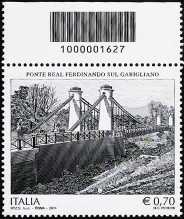 Patrimonio artistico e culturale  italiano : Ponte Real Ferdinando sul Garigliano - codice a barre n° 1627