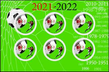 Calcio - Milan campione d'Italia 2021 / 2022 - minifoglio