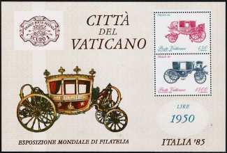 Vaticano 1985 - Esposizione mondiale di filatelia « Italia ' 85 »