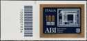 ABI : Associazione Bancaria Italiana - Centenario della costituzione - francobollo con codice a barre n° 1934  a SINISTRA in alto