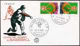 1973 - 1° coppa intercontinentale di baseball - busta 1° giorno FDC Filigrano