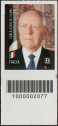 2020 - Carlo Azeglio Ciampi - Centenario della nascita - francobollo con codice a barre n° 2077 in BASSO a destra